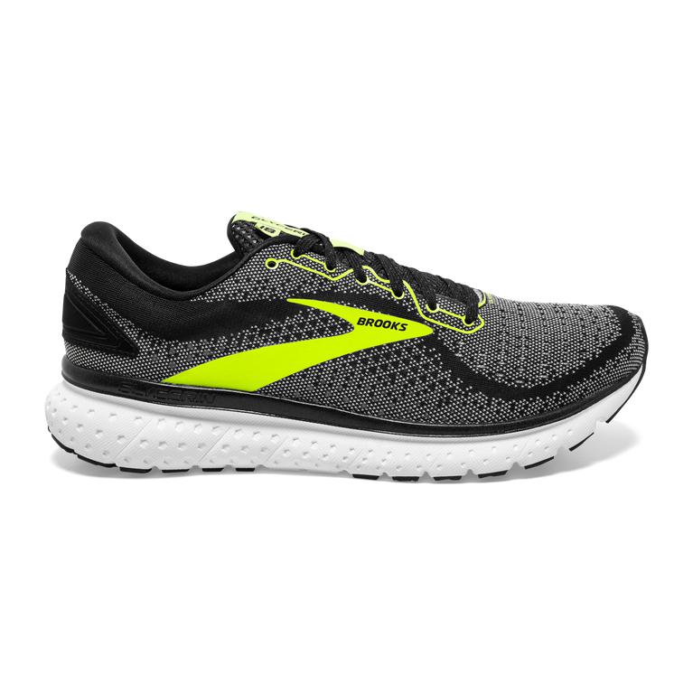 Brooks Glycerin 18 Road Running Shoes - Men's - Grey/GreenYellow/Cherry Tomato/Samba/Black (89216-CQ